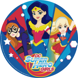 Disque en sucre Super Hero Girls (20 cm)