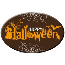 3 Dco Ovales Halloween Fun en Chocolat (5 cm). n2