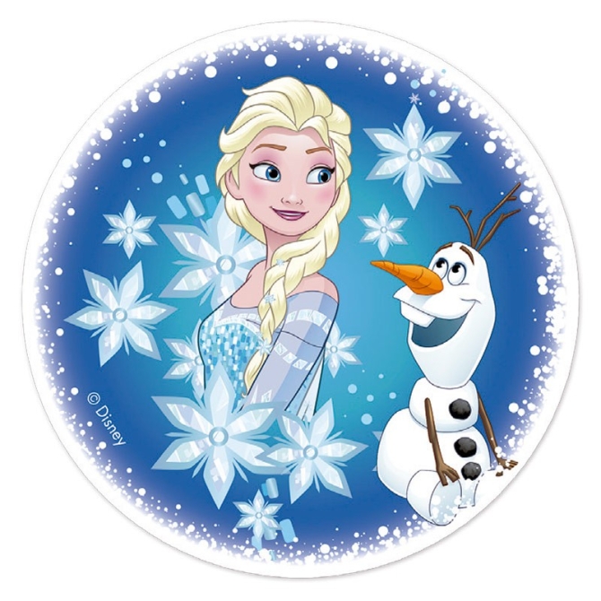 Disque Elsa et Olaf (19 cm) - Sucre 