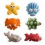 6 Animaux Marins Joyeux 3D (3 cm) - Sucre