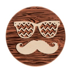 3 Mdaillons Moustache (5 cm) - Chocolat. n2