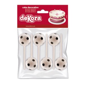 6 Pics Ballons de Foot - Plastique