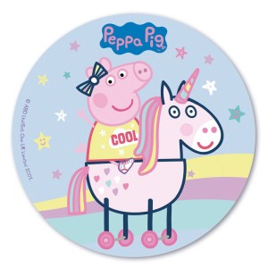 Disque en Azyme Peppa Pig Licorne (20 cm)