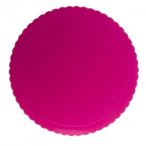 1 Plateau Dentelle Rond Fuchsia (30 cm)