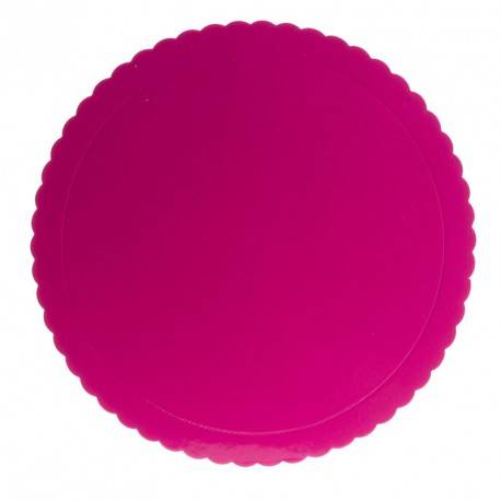 1 Plateau Dentelle Rond Fuchsia (30 cm) 