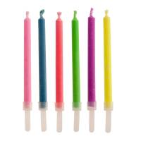 6 Bougies à Flamme Colorée