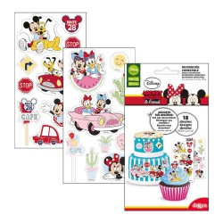 18 Stickers Mickey Minnie - Comestible - sans E171. n3