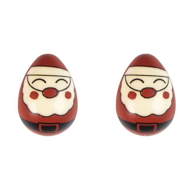 2 Oeufs Père Noël 3D - Chocolat 