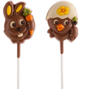 2 Sucettes Animaux de  Pques - Chocolat