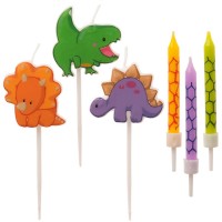 Mix Bougies d'Anniversaire Dinosaures