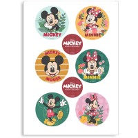 6 Mini Disque Mickey et Minnie - Azyme