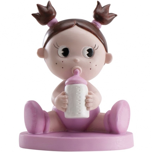 Figurine Bb Fille Biberon (10 cm) - Polyrsine 