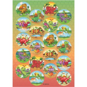 20 Mini Disque Dino - Comestible - sans E171