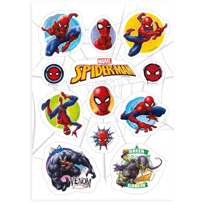 12 Stickers Spiderman - Comestible 