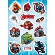 12 Stickers Avengers - Comestible - sans E171