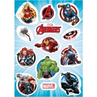 12 Stickers Avengers - Comestible