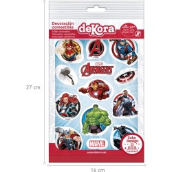 12 Stickers Avengers - Comestible. n1