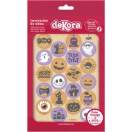 20 Mini Disque Halloween  3,4 cm - Azyme - sans E171