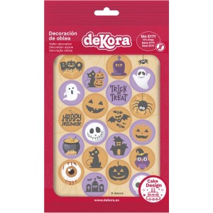 20 Mini Disque Halloween  3,4 cm - Azyme - sans E171