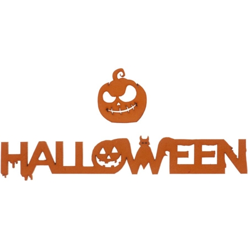 Dcoration 2D Halloween (9 cm) + 2 Citrouilles ( 4 cm) - Sucre 