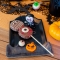 Décoration 2D Halloween (9 cm) + 2 Citrouilles (Ø 4 cm) - Sucre images:#1