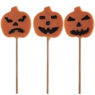 1 Sucette Citrouille Halloween - Chocolat