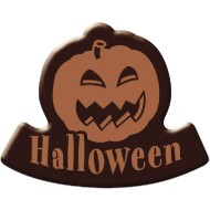 3 Plaques Citrouille Halloween (4,8 cm) - Chocolat