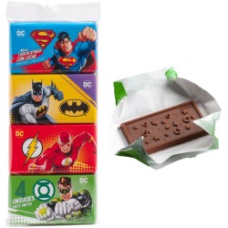 4 Mini Tablettes Justice League - Chocolat au Lait. n°1