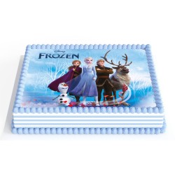 Plaque Rectangle Reine des Neiges - Comestible. n2