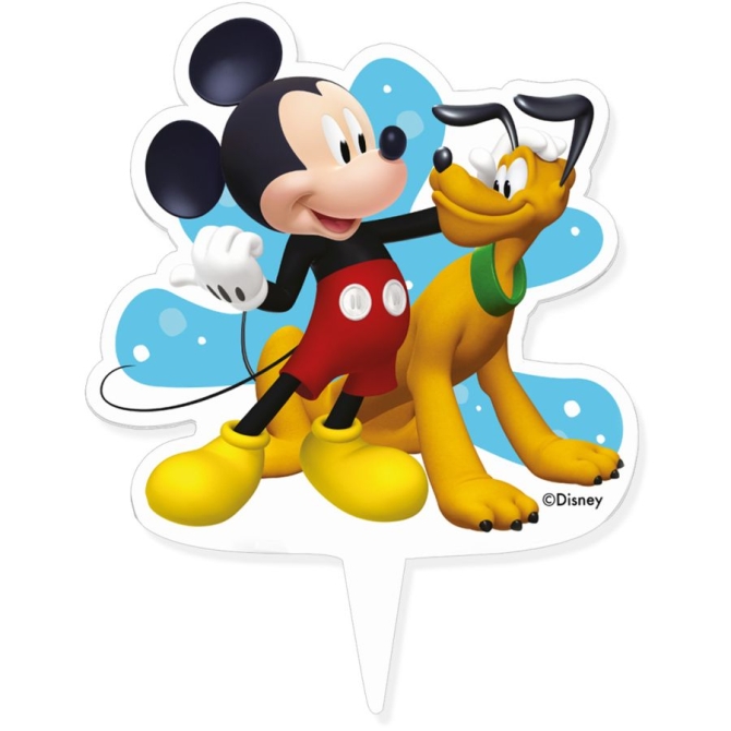 1 Bougie Silhouette Mickey et Pluto 