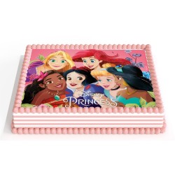 Plaque Rectangle Princesse Disney - Comestible. n1