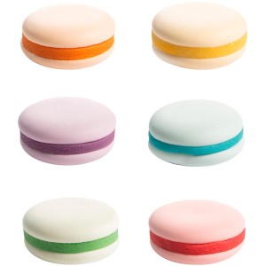 6 Petits Macarons  3 cm Couleurs Assorties - en Sucre