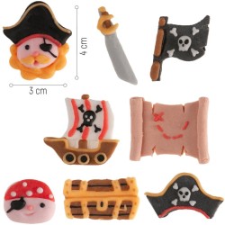 8 Dcors Pirate (2-3, 5 cm) - Sucre. n1