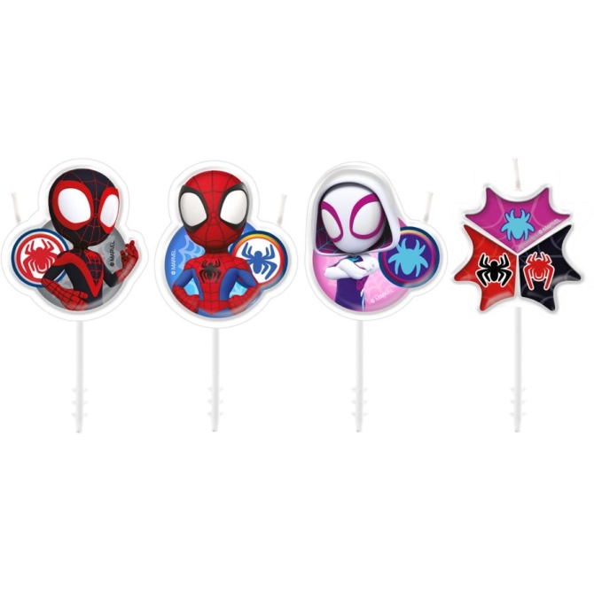 4 Bougies 2D Anniversaire Spidey 