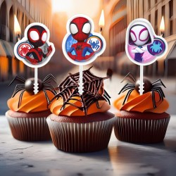 4 Bougies 2D Anniversaire Spidey. n°1