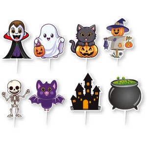 16 Cake Toppers Halloween