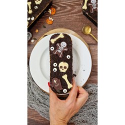 2 Squelettes Halloween (4, 6 cm)  Chocolat noir. n2