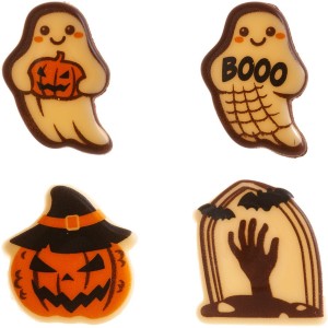 4 Assortiments Halloween Fantômes / Tombe / Citrouille – Chocolat