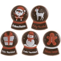 5 Boules  Neige Fliz Navidad  Chocolat Noir