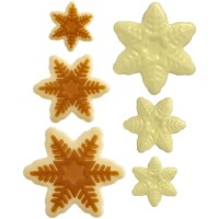 Assortiment de 3 Flocons  Chocolat Blanc Blanc
