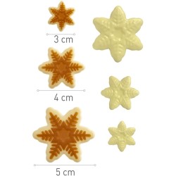 Assortiment de 3 Flocons – Chocolat Blanc. n°1
