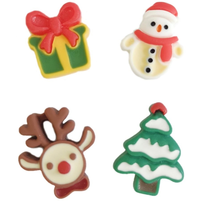 1 Figurine de Noël 2D – 2, 5 cm – Plastique