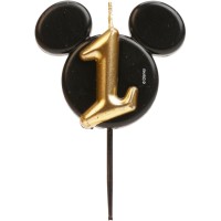 Bougie Anniversaire Mickey Mouse N1  8,5 cm