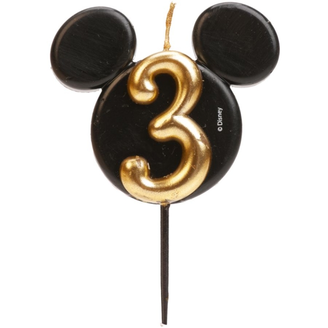 Bougie Anniversaire Mickey Mouse N°3 – 8, 5 cm