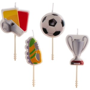 4 Bougies 2D Anniversaire Football