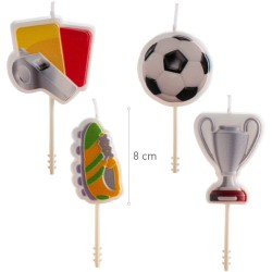 4 Bougies 2D Anniversaire Football. n�1