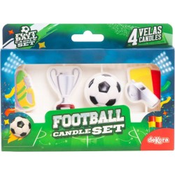 4 Bougies 2D Anniversaire Football. n�4