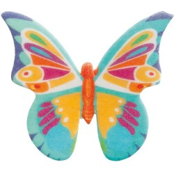 10 Papillons Multicolores en Azyme � 4 cm. n�6