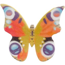 10 Papillons Multicolores en Azyme � 4 cm. n�10
