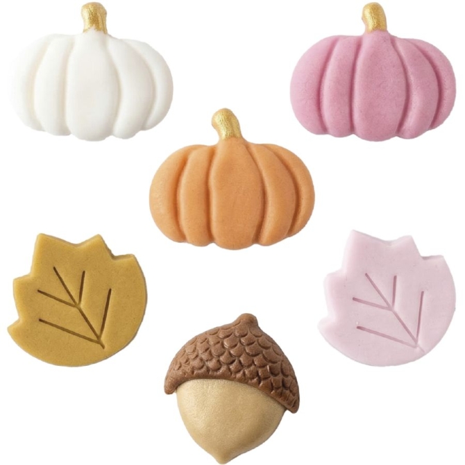 6 Décorations 2D Automne – En Sucre